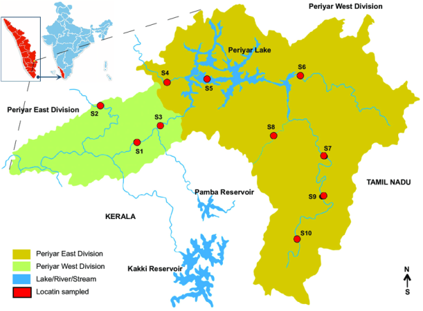 Map depicting routes and highlights for the Periyar National Park Safari Expedition, offering a glimpse into the park's natural wonders - euppy